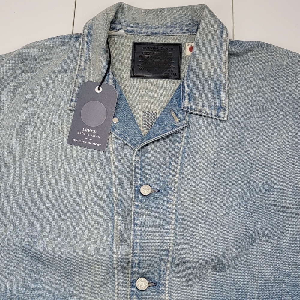 Levi’s Japanese Denim Utility Trucker Jacket Mens XXL Made In Japan A71500003 - Picture 5 of 13
